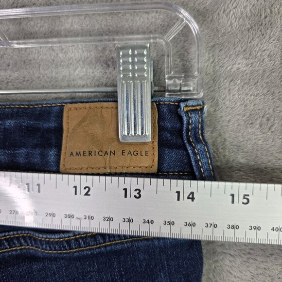 Womens American Eagle Blue Jegging Next Level Stretch Hi Rise Regular Fit Size 8 - Picture 7 of 10